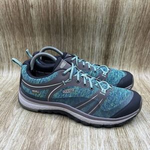 KEEN Dry Terradora Low Blue Green Waterproof Hiking Shoes 1017190 Womens 9.5
